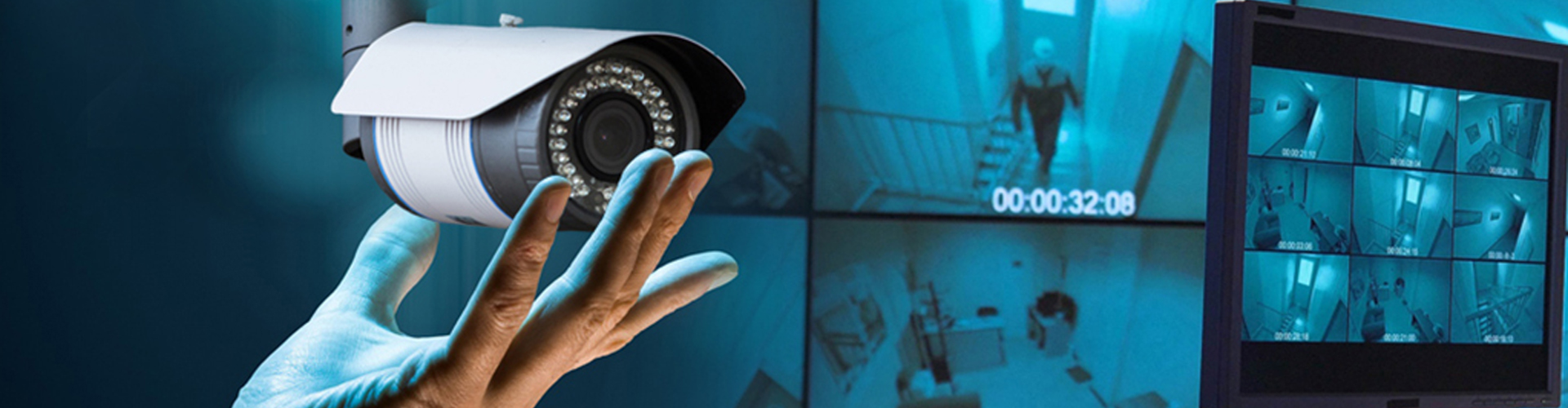 CCTV camera monitoring a protected site